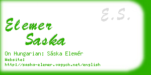 elemer saska business card
